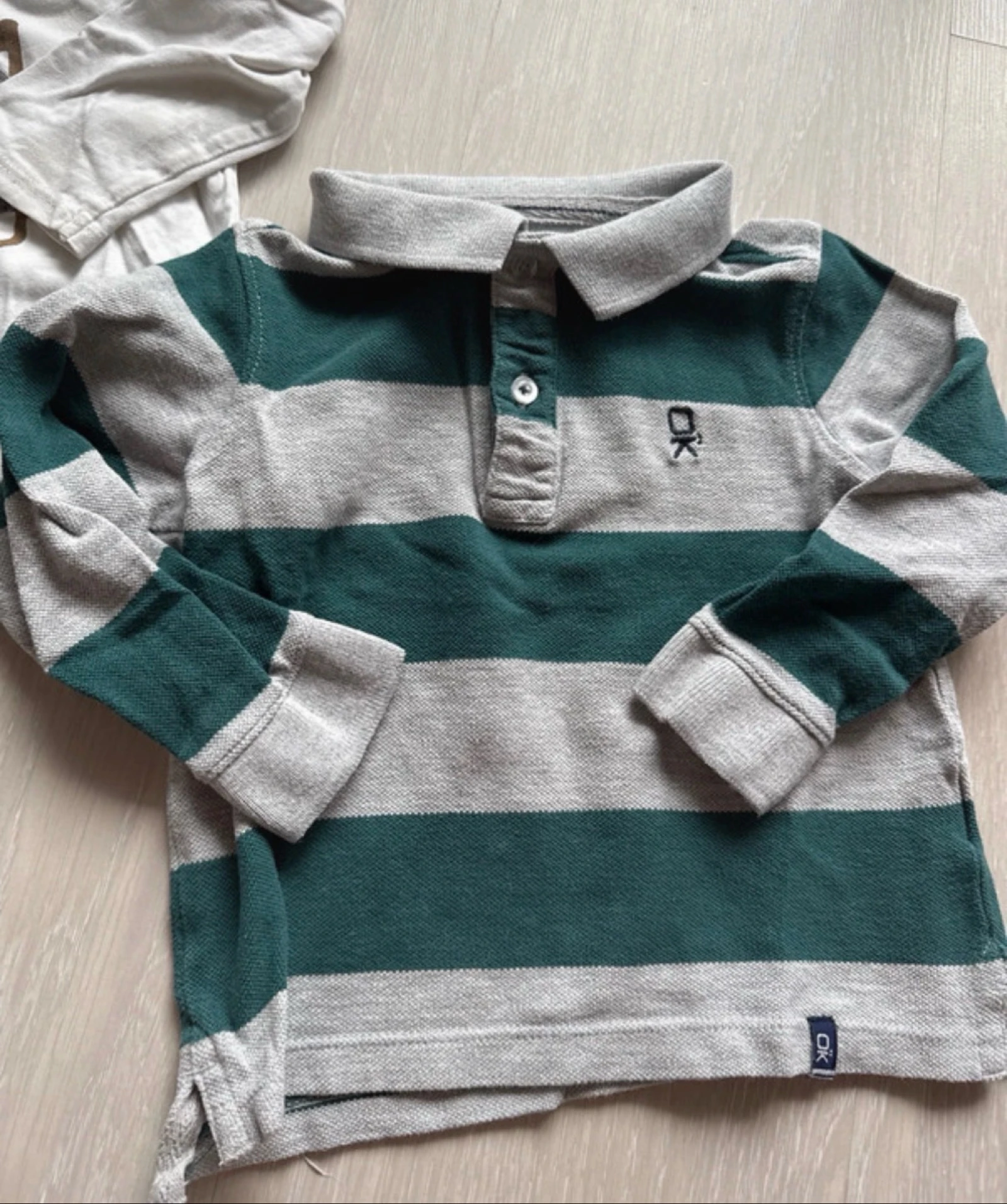 Estado muito bom | lote de 2 t-shirts polo de manga comprida quentes | Obaibi | 2 anos 86cm – photo 3